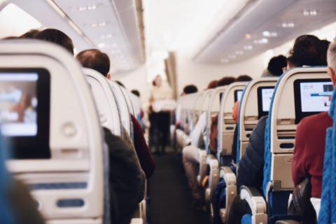 Passengers on a plane